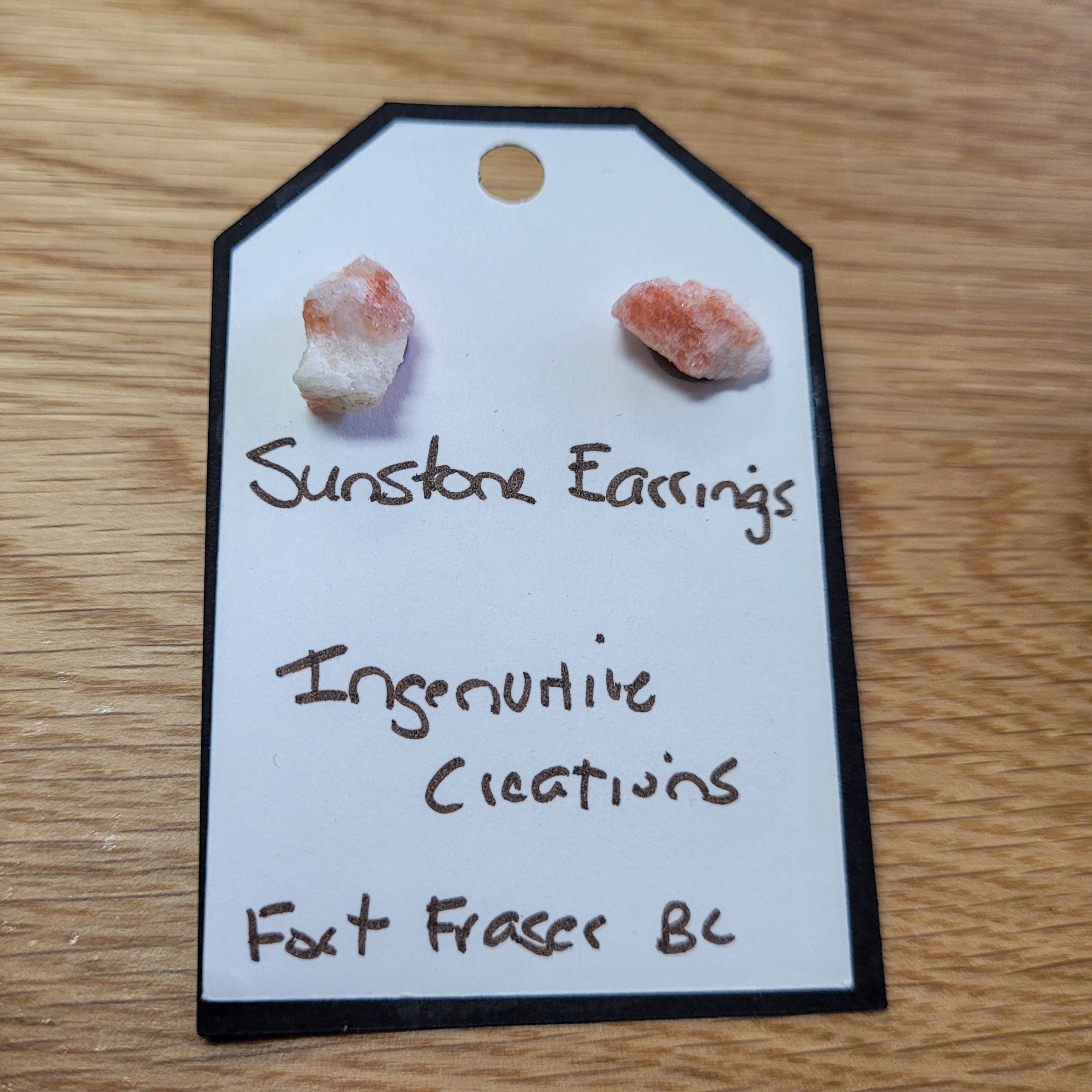 Sunstone stud earrings clearance